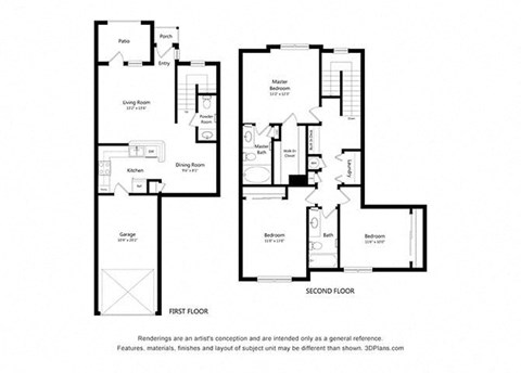 C3 Floor Plan C3 Floor Plan at Woodway Village, Austin, TX 78744